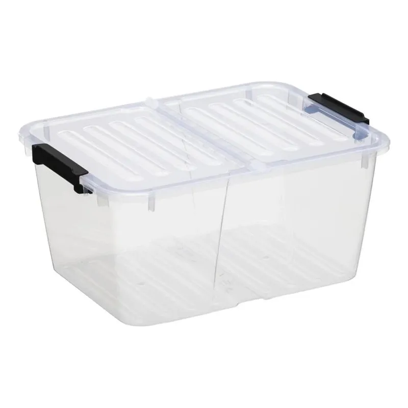 Uzglabāšanas kaste ar vāku Plast Team, 15 l, caurspīdīga, 39.4 x 29.5 x 18.5 cm