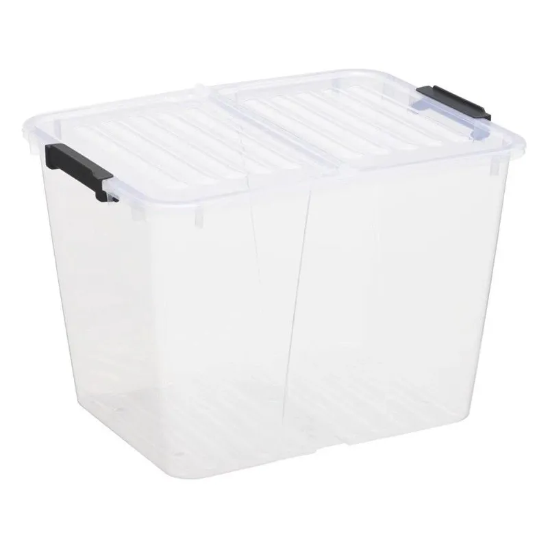 Kaanega hoiukarp Plast Team, 30 l, läbipaistev, 43 x 33 x 30 cm