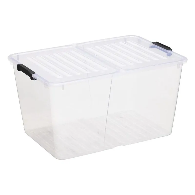 Uzglabāšanas kaste ar vāku Plast Team, 50 l, caurspīdīga, 56.7 x 39.6 x 30.6 cm