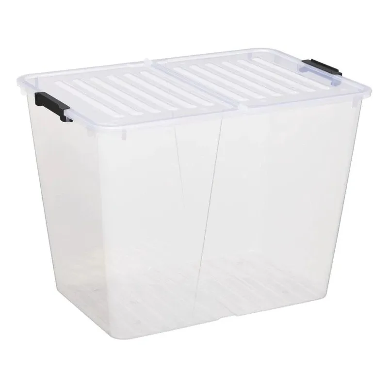 Uzglabāšanas kaste ar vāku Plast Team, 65 l, caurspīdīga, 56.7 x 39.6 x 41.7 cm