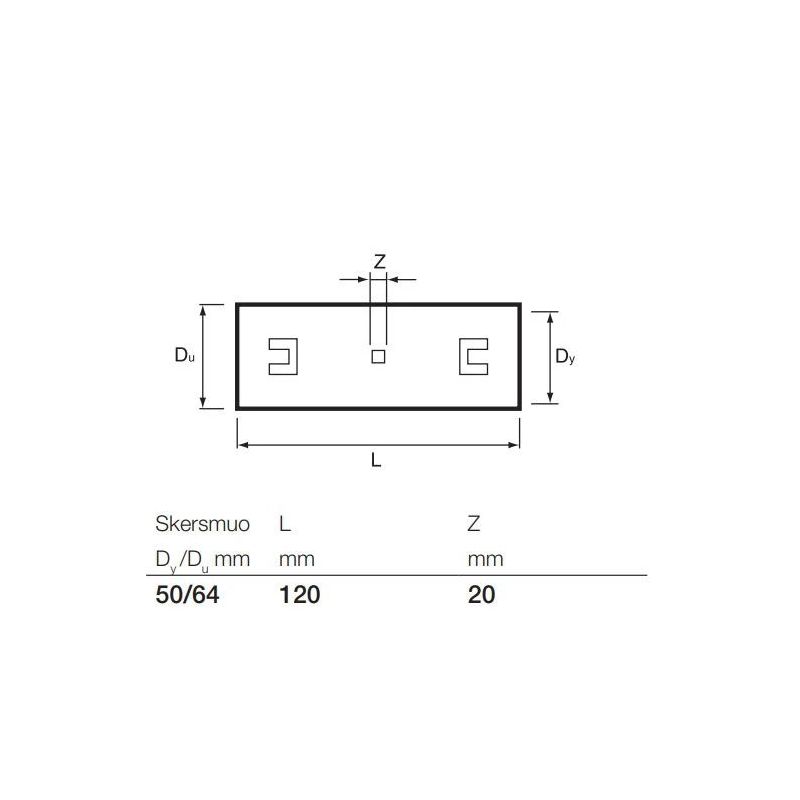 Drenāžas divpusējā savienotājuzmava Wavin D50mm. PVC