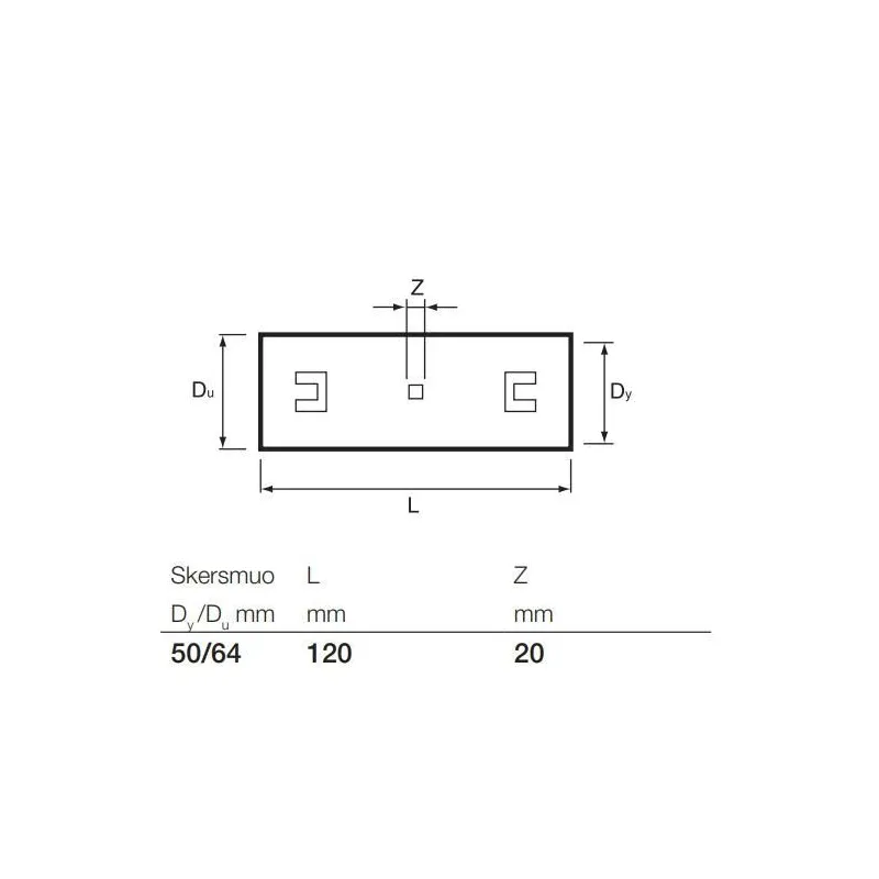 Dubultā uzmava drenāžas caurulēm Wavin, 50 mm