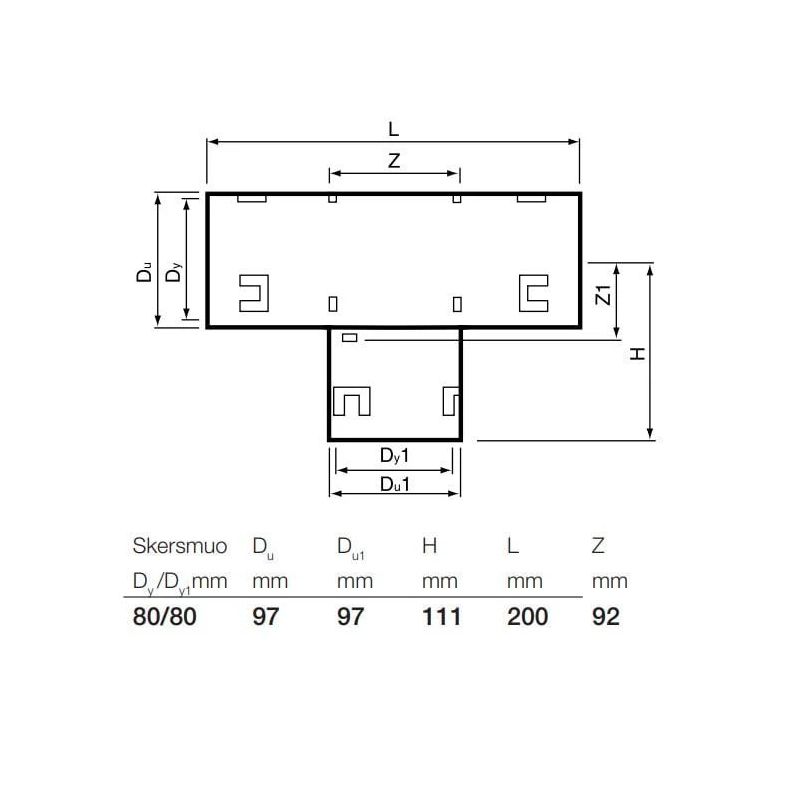 Drenāžas trejgabals Wavin DIA 80-80 mm x 90°