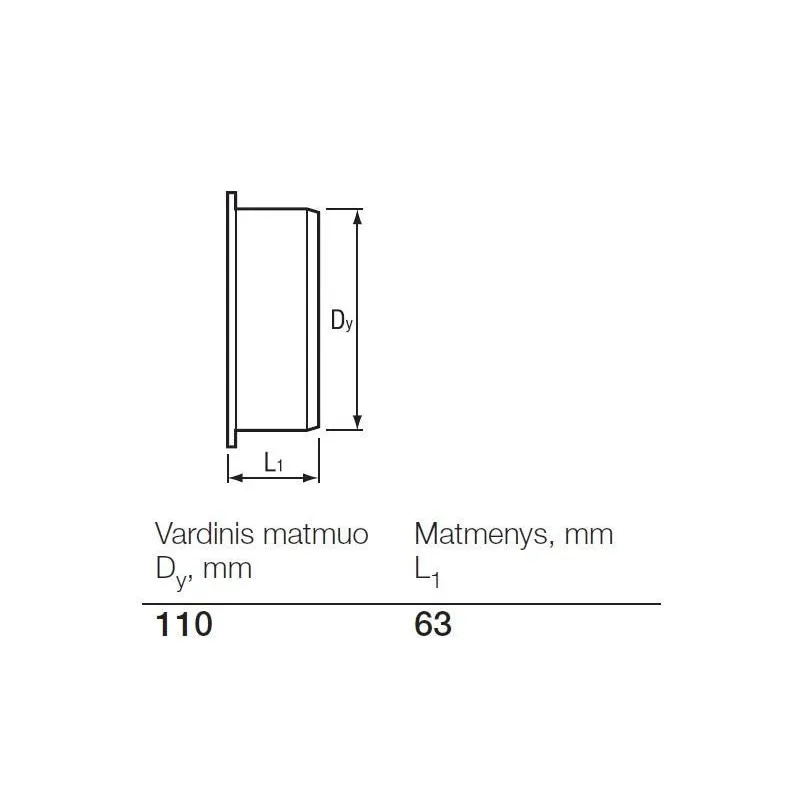 Lauko kanalizacijos aklė Wavin. DIA 110 mm
