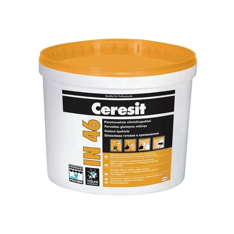 Špaktele Ceresit IN 46, smalkgraudains, balta krās., 25 kg