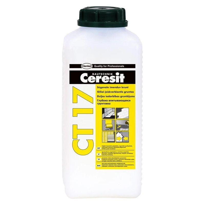 Grunts dziļumgruntis Ceresit CT17. zeltaina. 2 l