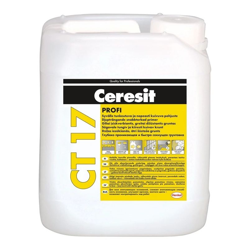 Grunts dziļumgruntis Ceresit CT17. zeltaina. 5 l
