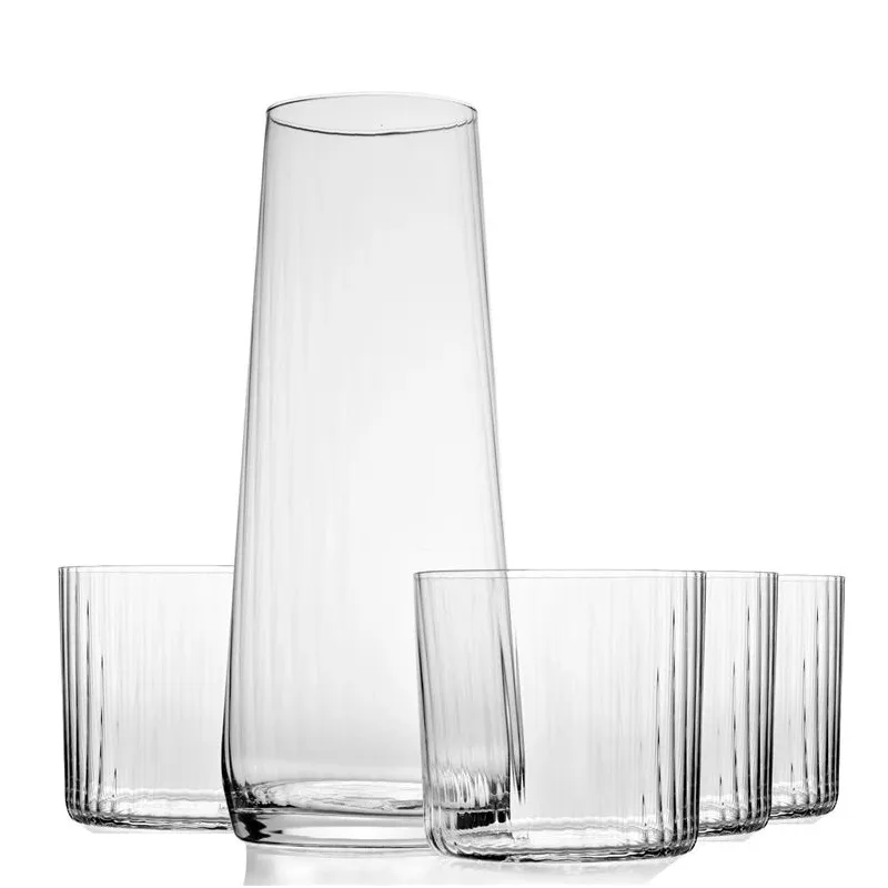 Krūka ar glāzēm Krosno AVANT-GARDE LUMI, stikls, 1.2 l, 5 gab.