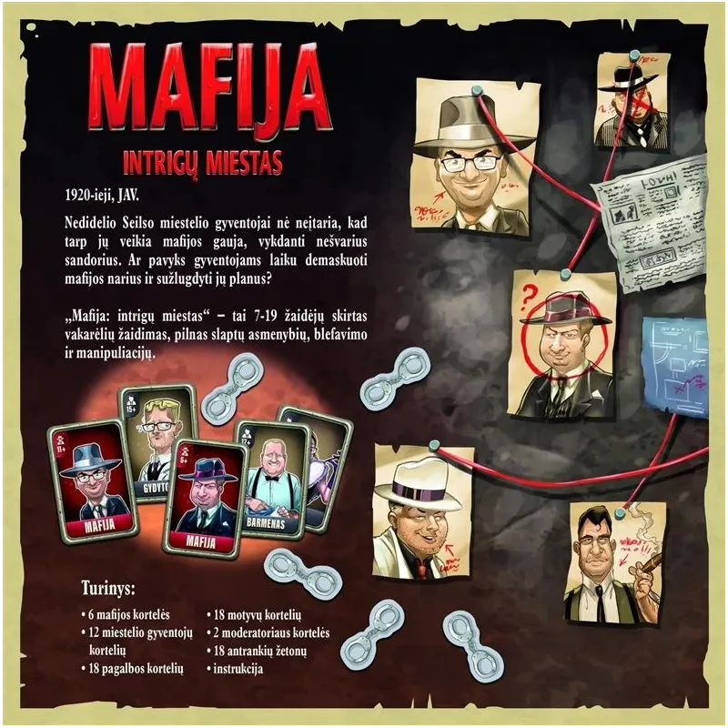 TREFL Mafia stalo žaidimas, liet. kalba,