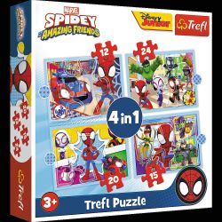 TREFL SPIDER-MAN Puzle 12+24+20+15 Spidey