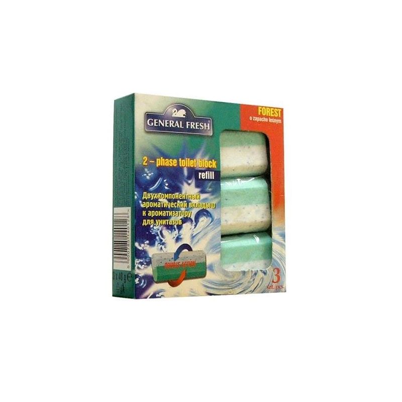 Tualetes ziepes General Fresh, 3 x 40 g