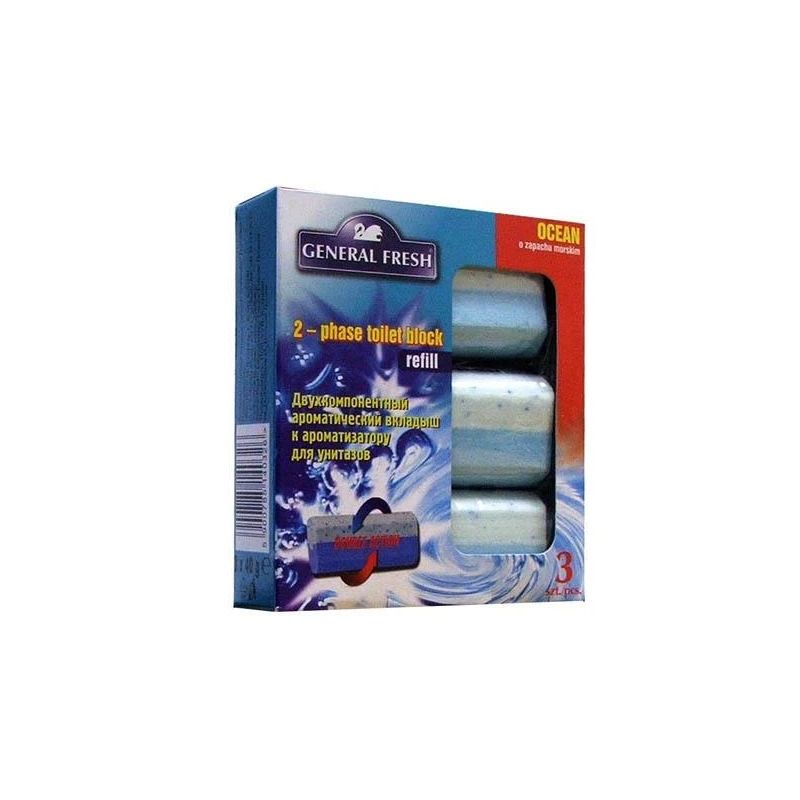 Tualetes ziepes General Fresh, 3 x 40 g