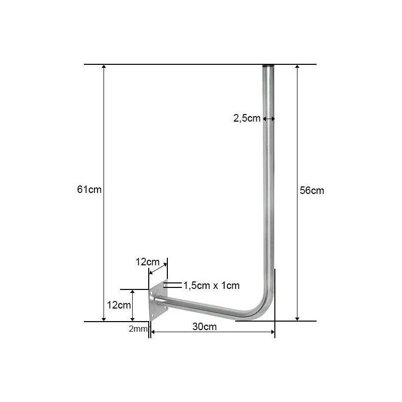 Antenos tvirtinimas Blow 76-900, 550 mm x 300 mm, 0.0001 V