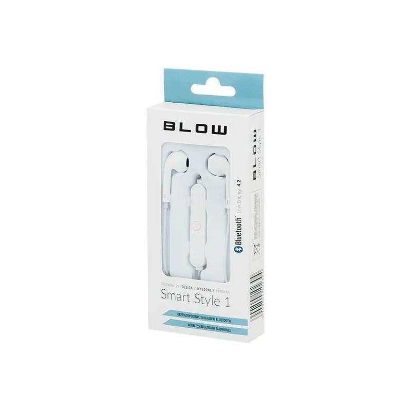 Belaidės ausinės Blow Smart Style 1, balta sp.