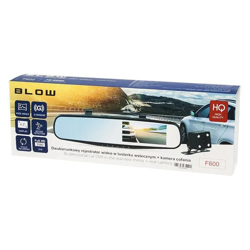 Auto videoreģistrators ar 2 kamerām Blow Blackbox DVR F600