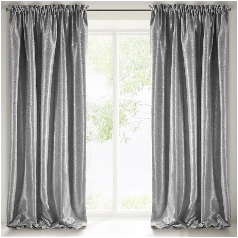 Blackout aizkari Ebru, sudraba, 135 cm x 270 cm