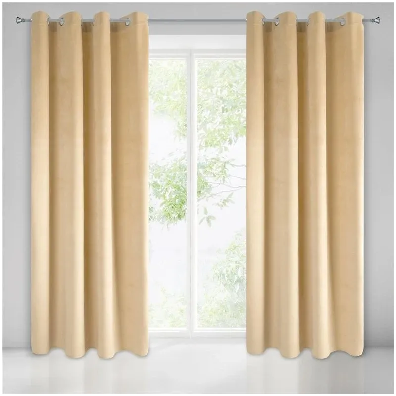 Nakts aizkari Pierre ZKXX-02, smilškrāsas, 140 cm x 250 cm