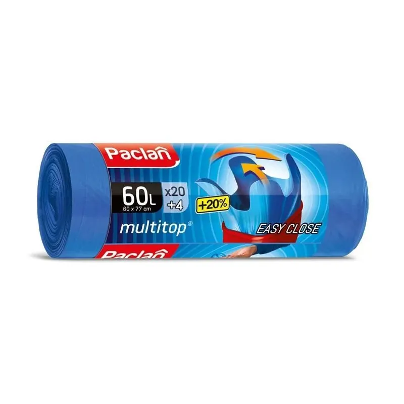 Atkritumu maisi Paclan 60L,24,HDPLIK, 60 l, 24 gab.