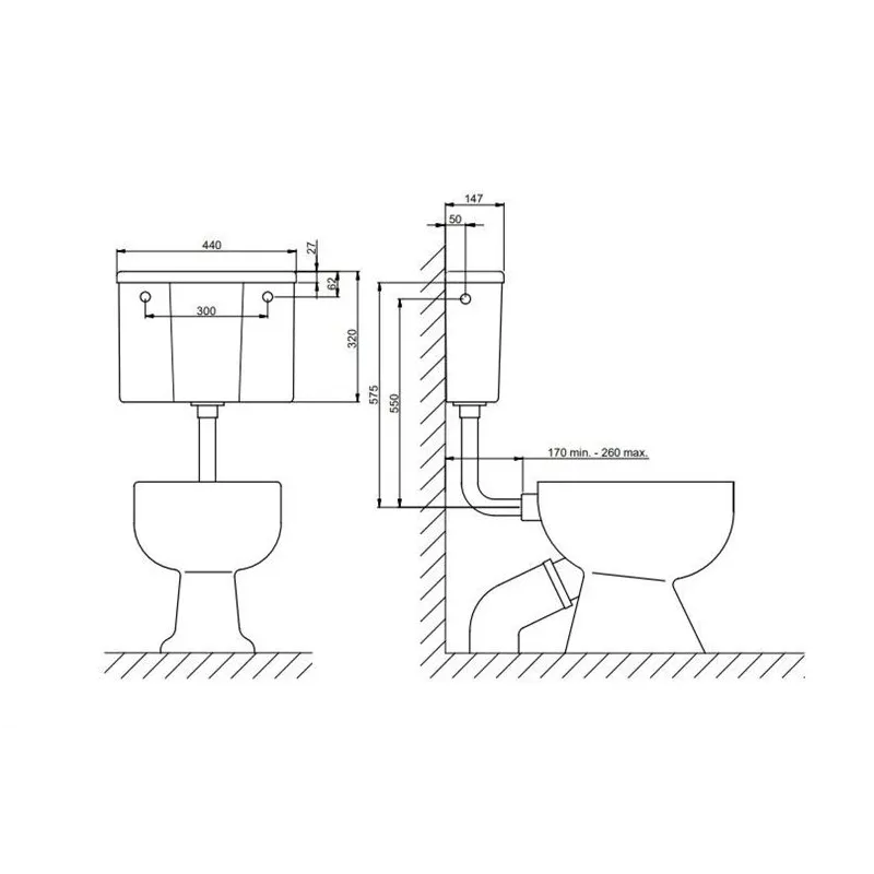Tualetes skalojamā kaste Tycner 410, balta krās.