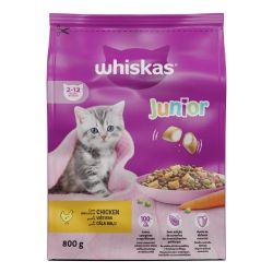 Sausā kaķu barība Whiskas Junior. 0.8 kg
