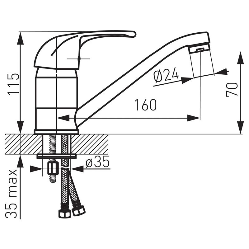 Maisītājs izlietnes elba bel2a