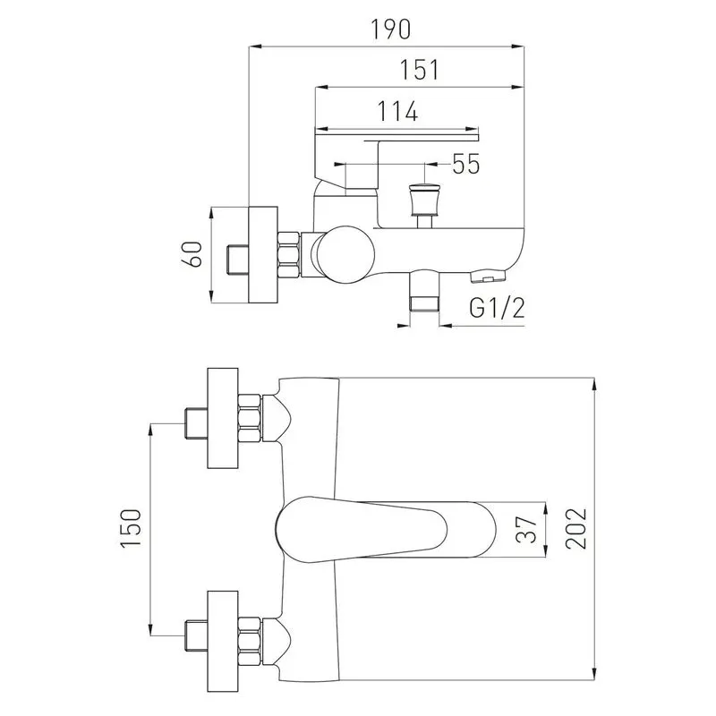 Vannas jaucējkrāns Ferro Cordoba BCD1, hroma krās.