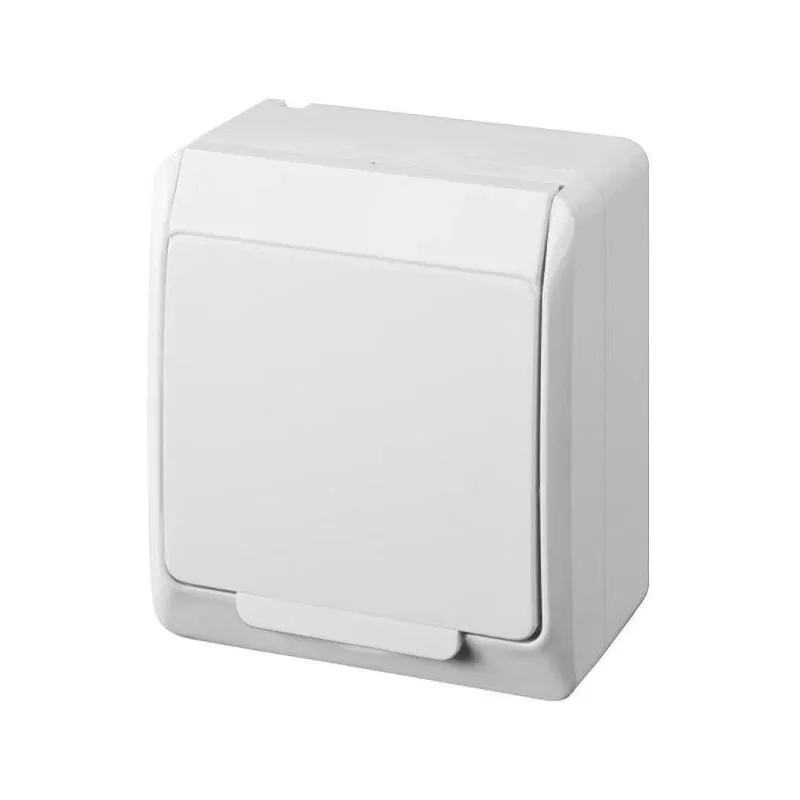 Kontaktligzda Elektro-Plast Hermes 0324-02, Iezemēta rozete, IP44, balta