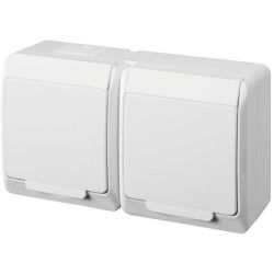 Divvietīga kontaktligzda ELEKTRO-PLAST HERMES. IP44