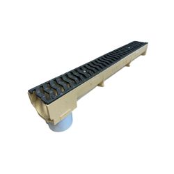 Drenāžas kanāls ar čuguna režģi un izvadu Self. 1 m