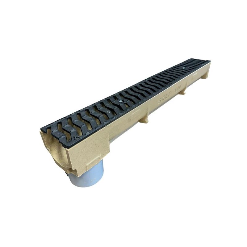 Drenāžas kanāls ar čuguna režģi un izvadu Self. 1 m