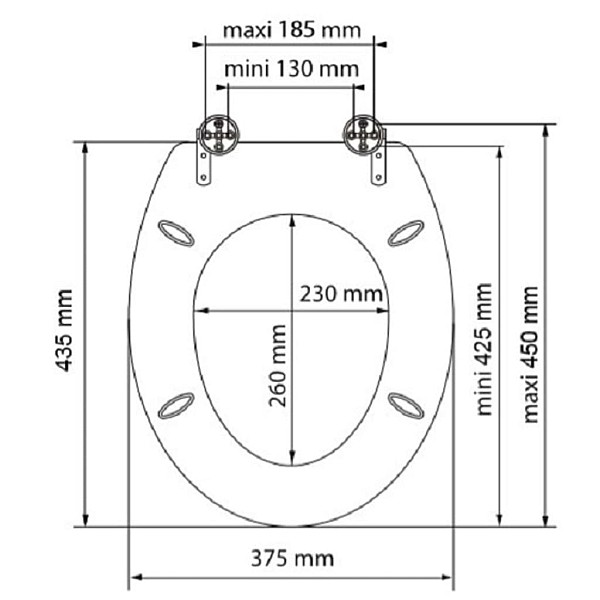 SCHÜTTE tualetes poda sēdeklis DARK WOOD, lēnā aizvēršanās, MDF