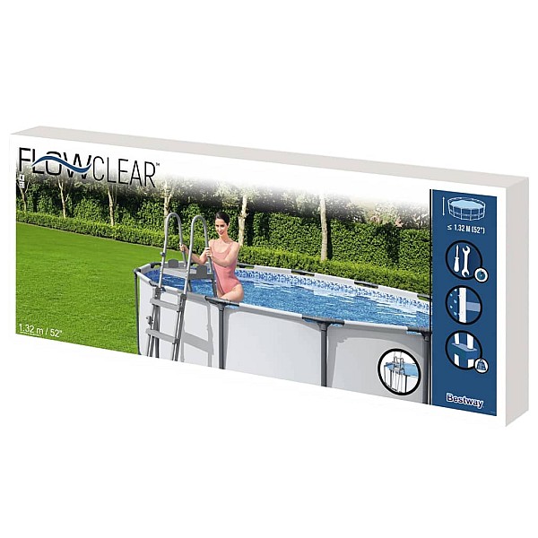 Bestway baseina drošības kāpnes Flowclear, 4 pakāpieni, 132 cm