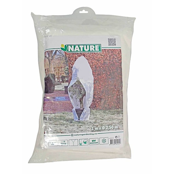 Nature augu ziemas pārsegs, rāvējslēdzējs, 70 g/m², balts, 2,5x2,5x3 m