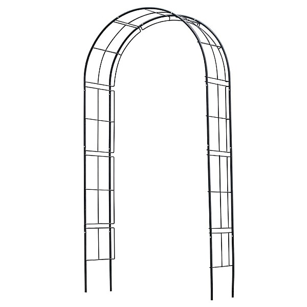 Nature dārza arka, melna, 229x38x113 cm, metāls