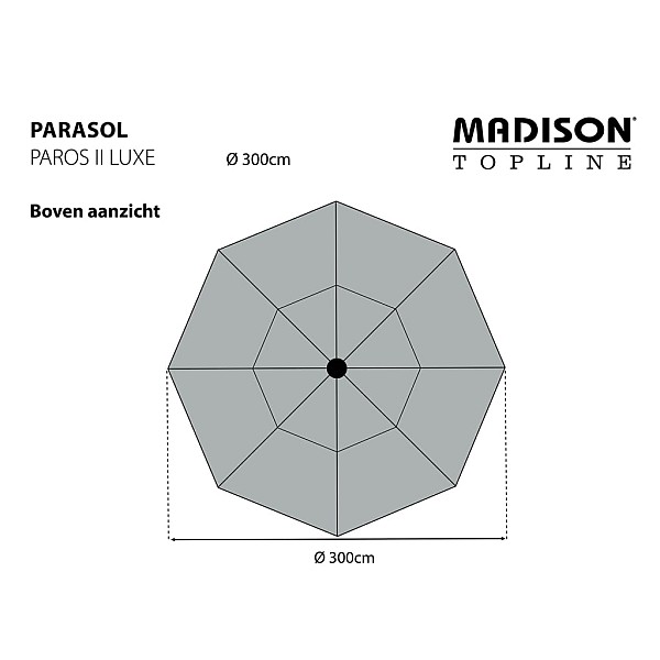 Madison saulessargs Paros II Luxe, 300 cm, safīra zils