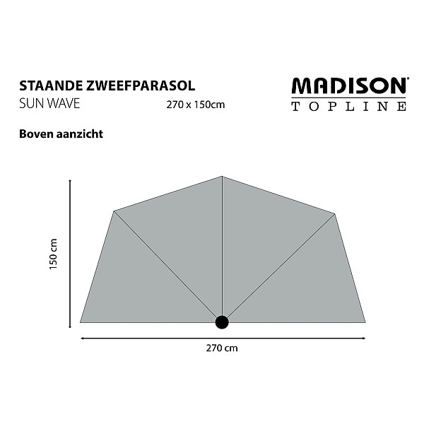 Madison balkona saulessargs Sun Wave, 270x150 cm, sarkans