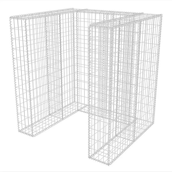 gabions atkritumu konteineriem, tērauds, 110x100x120 cm