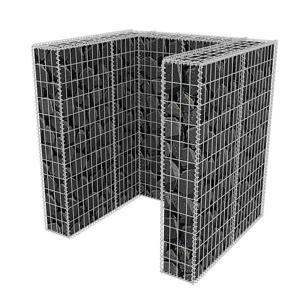 gabions atkritumu konteineriem, tērauds, 110x100x120 cm