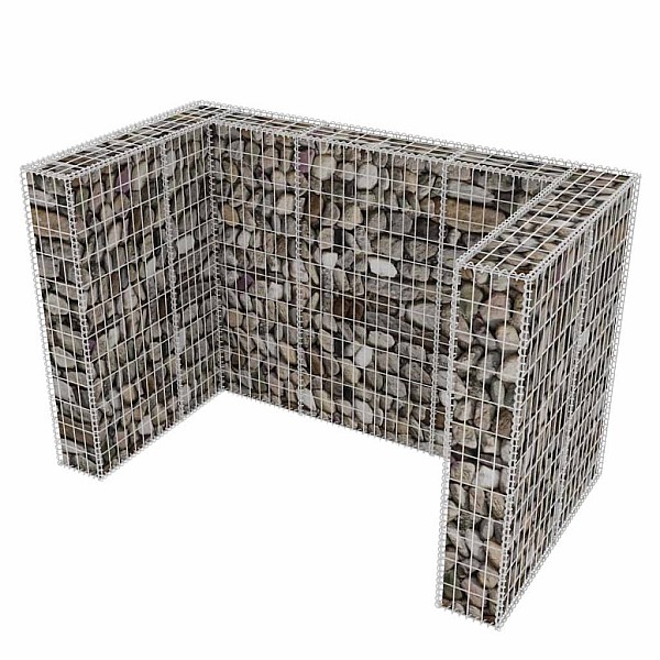 gabions atkritumu konteineriem, tērauds, 180x100x120 cm