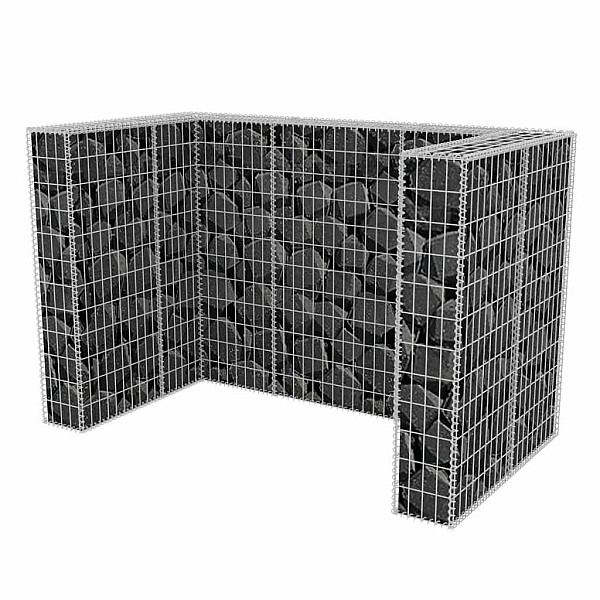 gabions atkritumu konteineriem, tērauds, 180x100x120 cm