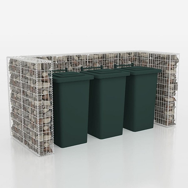 gabions atkritumu konteineriem, tērauds, 250x100x120 cm