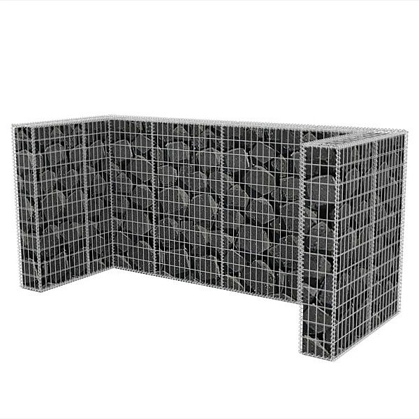 gabions atkritumu konteineriem, tērauds, 250x100x120 cm