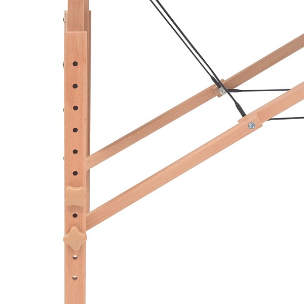 masāžas galds un taburete, 3 daļas, saliekams, 10 cm, balts