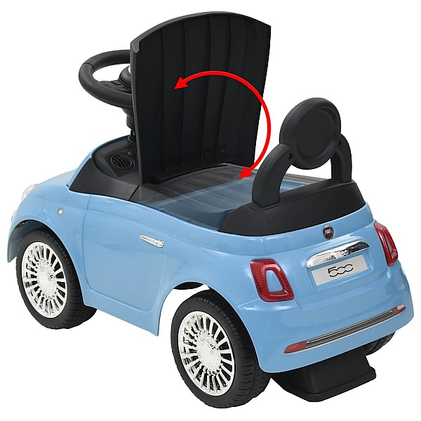 bērnu rotaļu mašīna, Fiat 500, zila