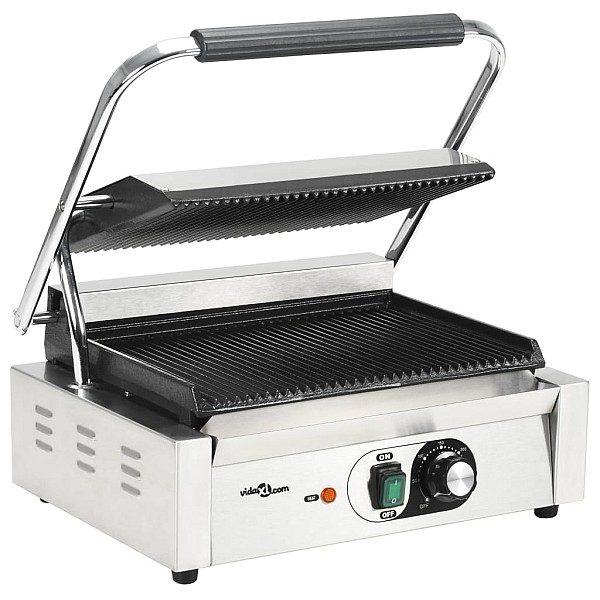 panini grils ar rievotu virsmu, 2200 W, 43x30,5x20 cm