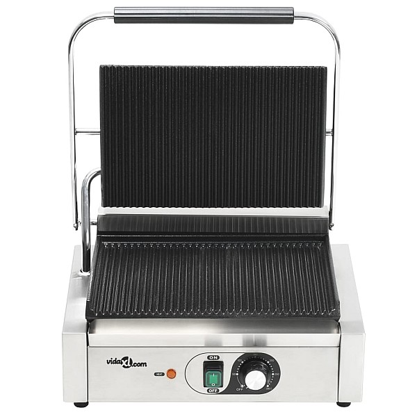 panini grils ar rievotu virsmu, 2200 W, 43x30,5x20 cm