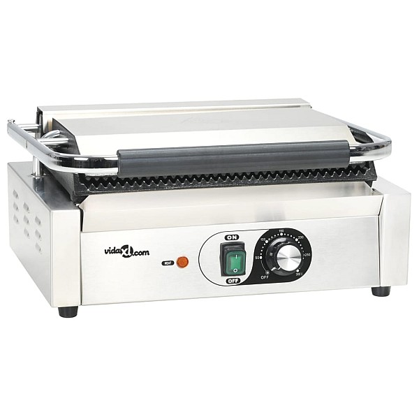 panini grils ar rievotu virsmu, 2200 W, 43x30,5x20 cm