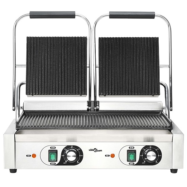 panini grils ar rievotu virsmu, 3600 W, 57x30,5x20 cm