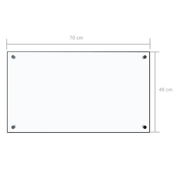 virtuves panelis, 70x40 cm, rūdīts stikls, caurspīdīgs