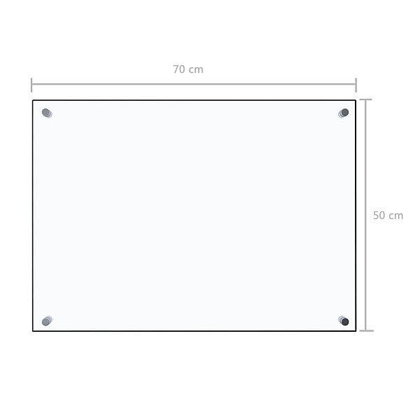 virtuves panelis, 70x50 cm, rūdīts stikls, caurspīdīgs